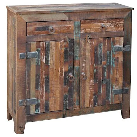 Reclaimed Wood Paneling 2-Door 2-Drawer Sideboard